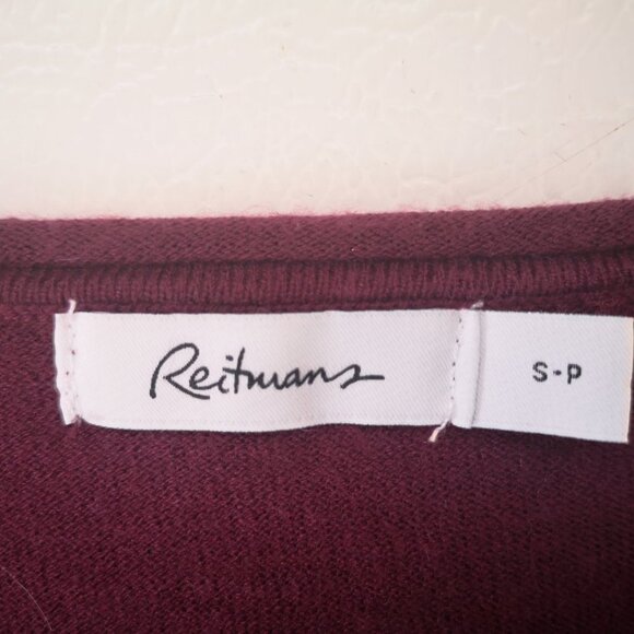 Reitmans Ladies Size Small Long Sleeves Lightweight Burgundy Sweater - Picture 3 of 10